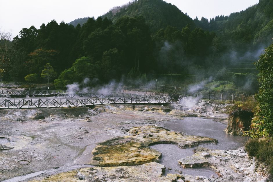 Park Terra Nostra a termální prameny Furnas